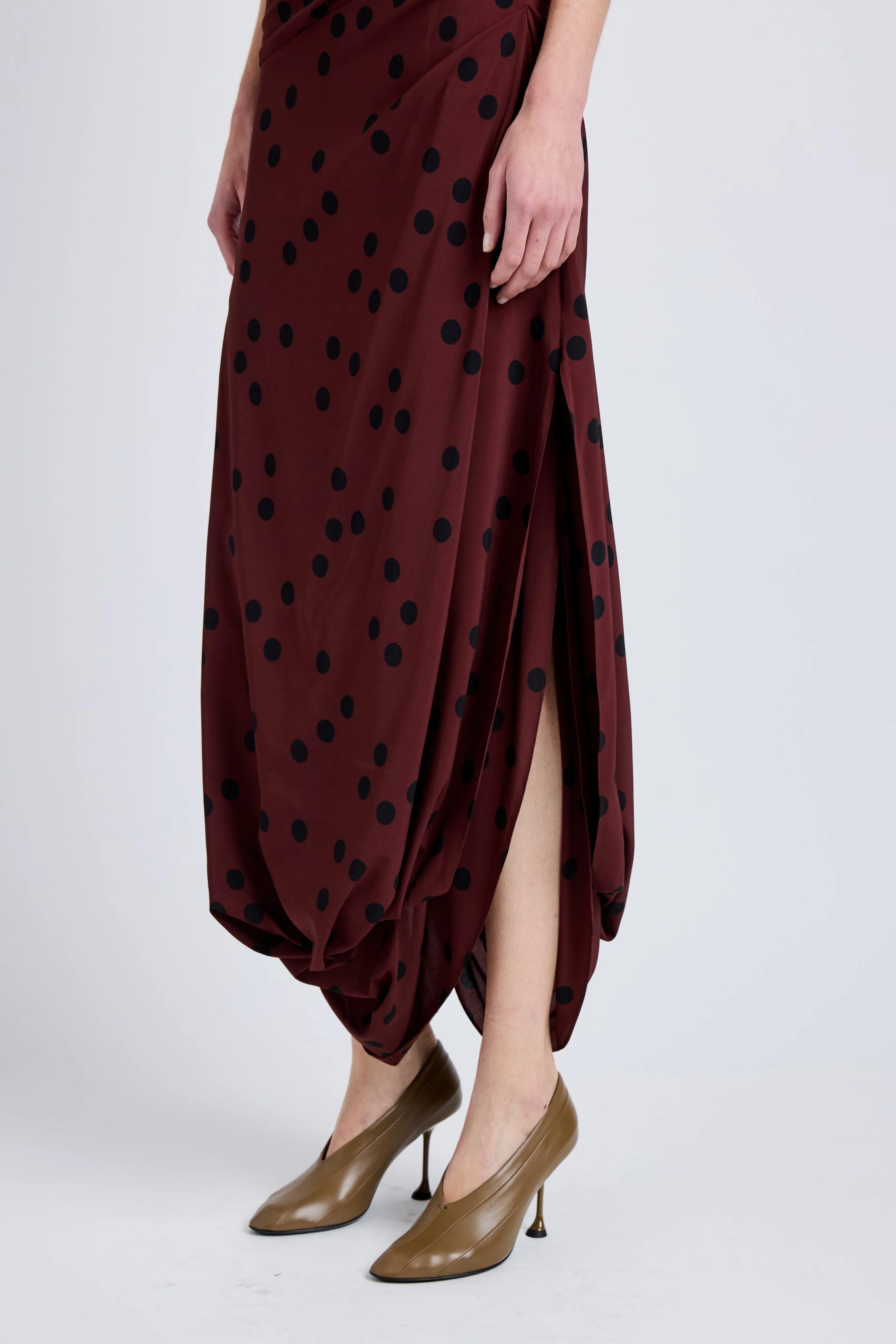 Nayara Dress in Printed Dot Stetch Viscose - Image 6
