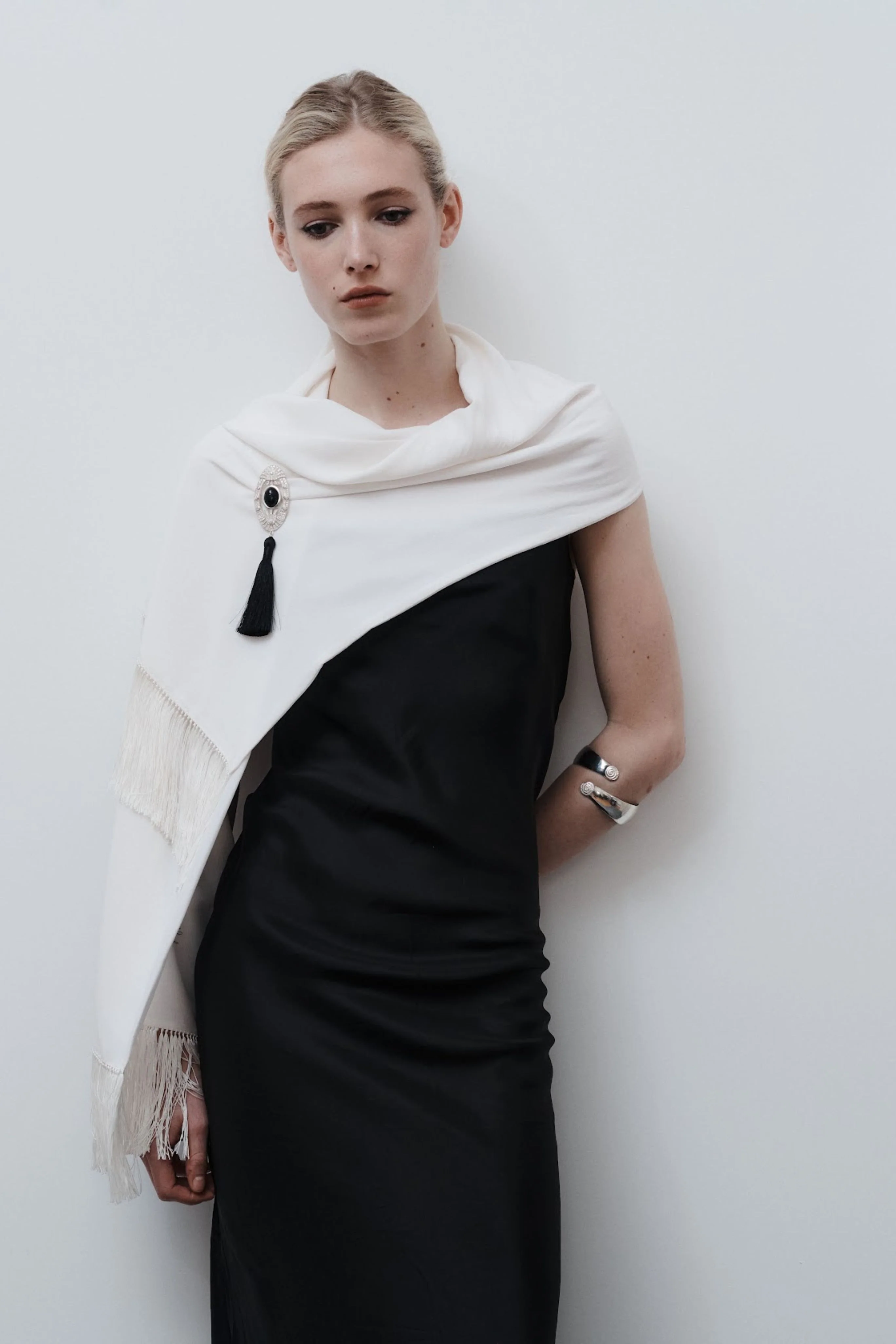 Olympia Arm Cuff in Silver - Image 4