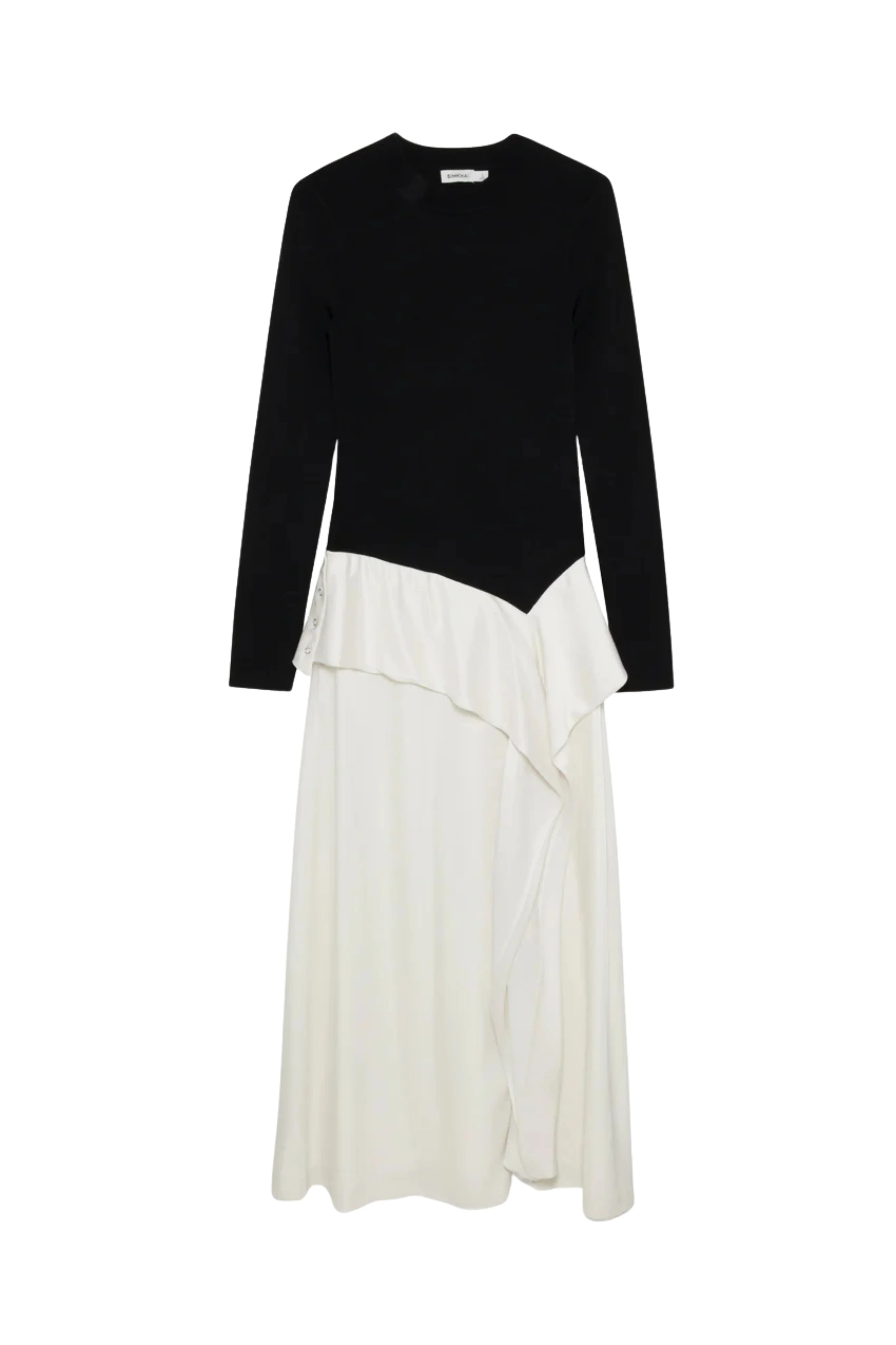 Ornella Knit Satin Midi Dress