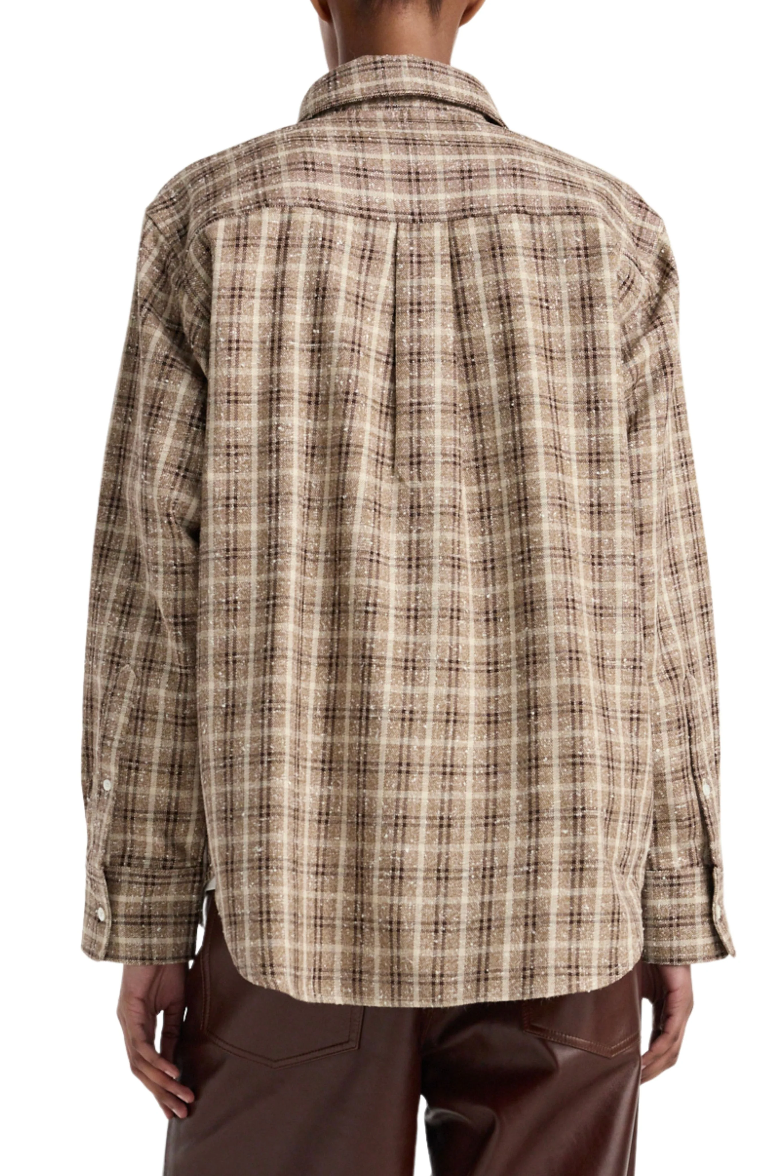 Oxford bouclé check shirt - Image 4
