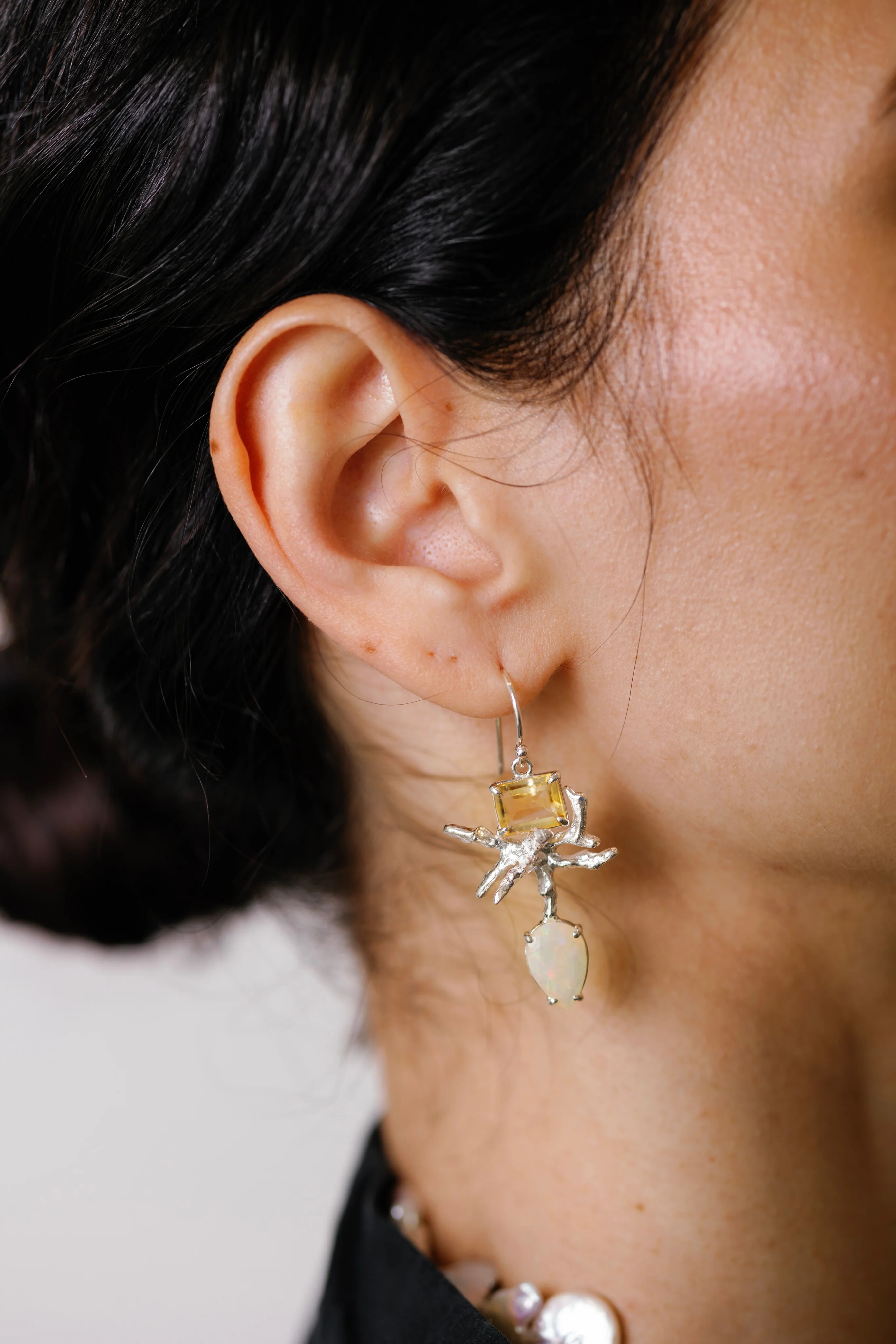 Citrine and Opal Heather Earrings - Image 2