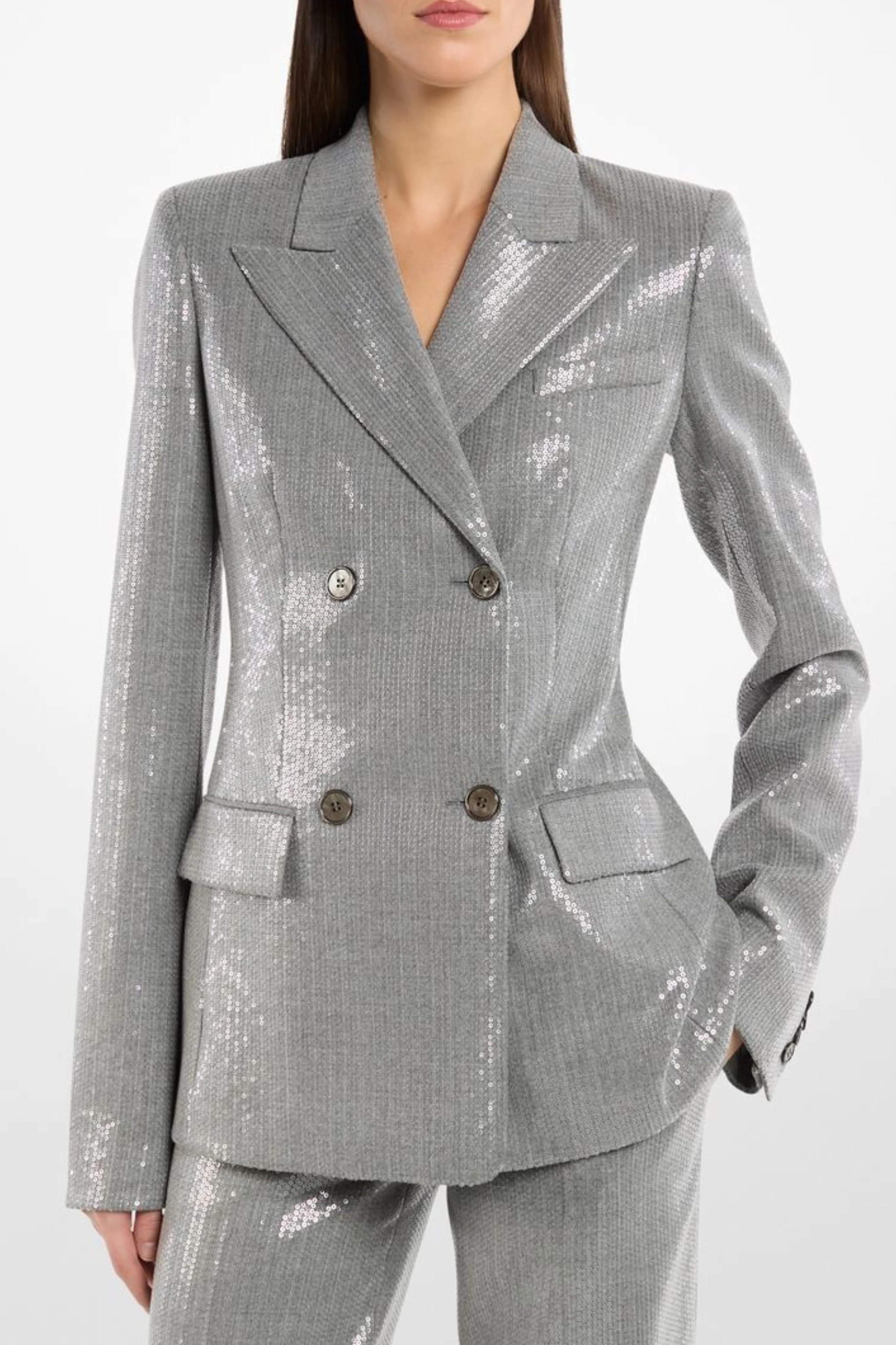 Pinstripe Double Breasted Jacket - Image 3