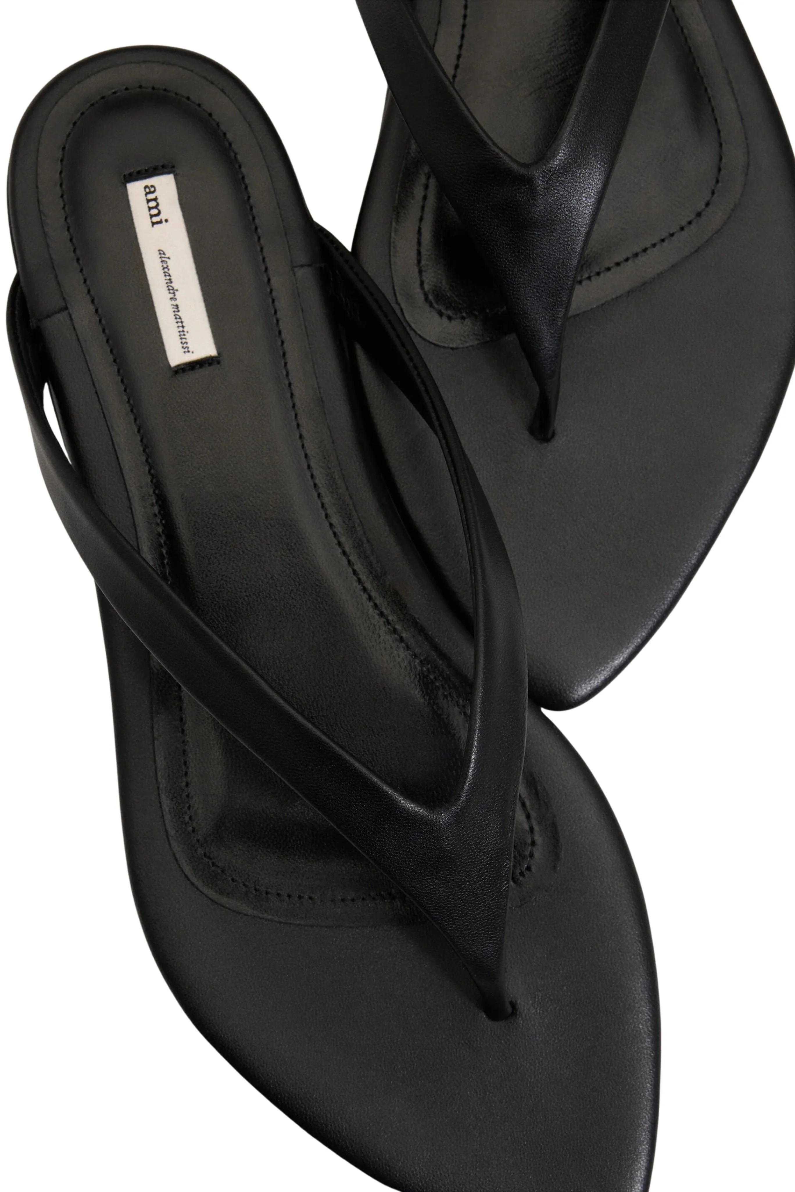 Pointed Toe Flip Flops - Black - Image 4