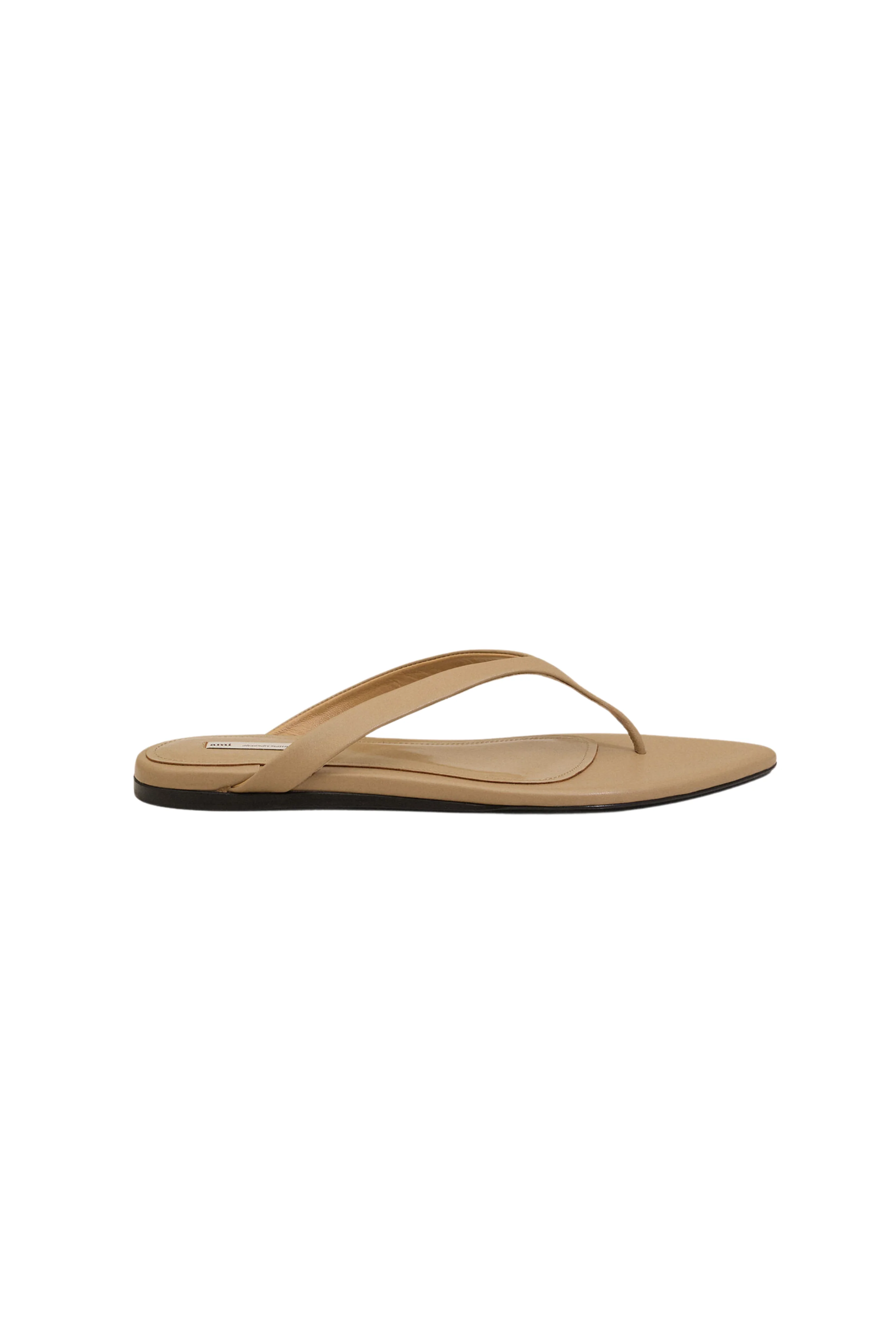 Pointed Toe Flip Flops - Beige - Image 2
