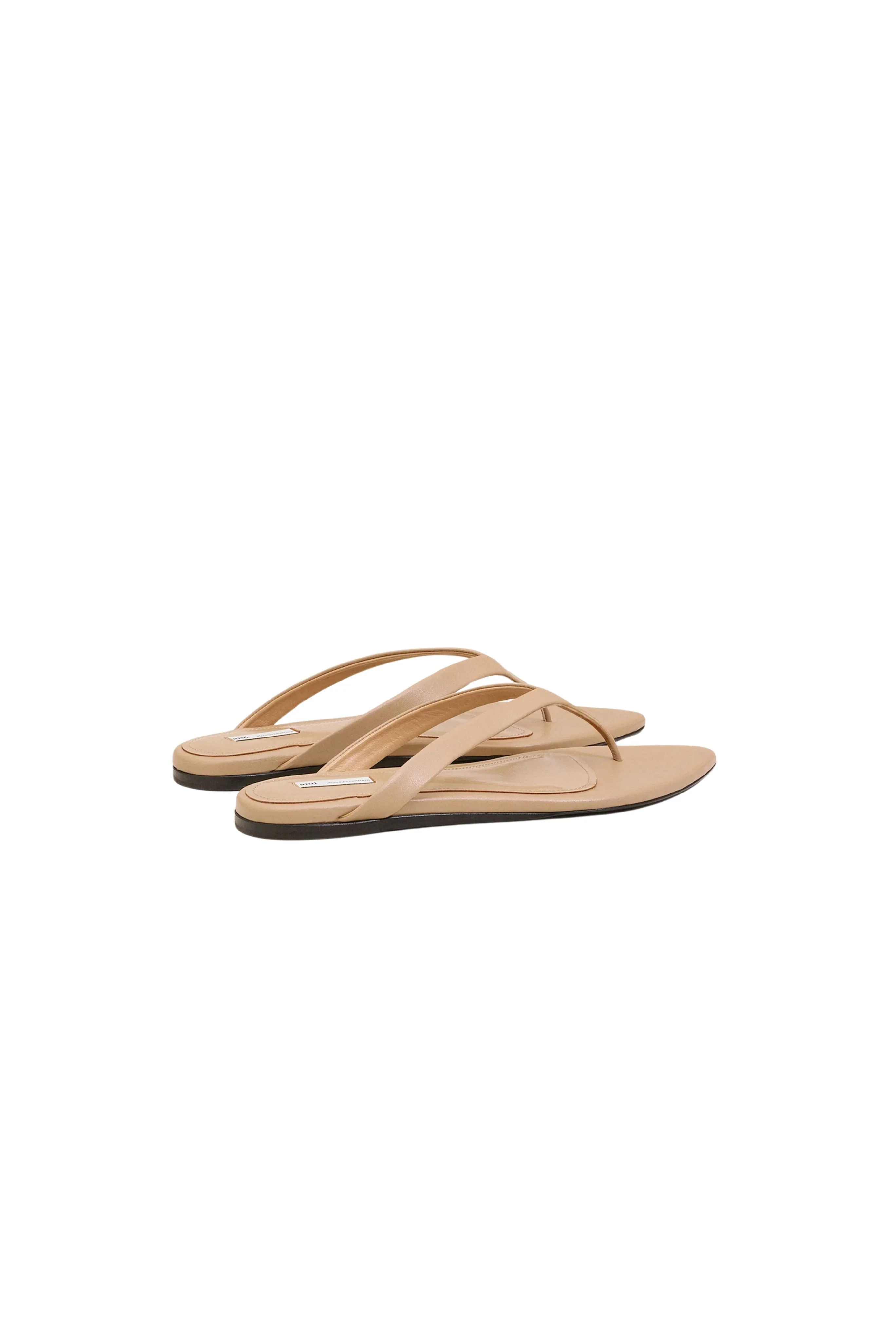 Pointed Toe Flip Flops - Beige - Image 4