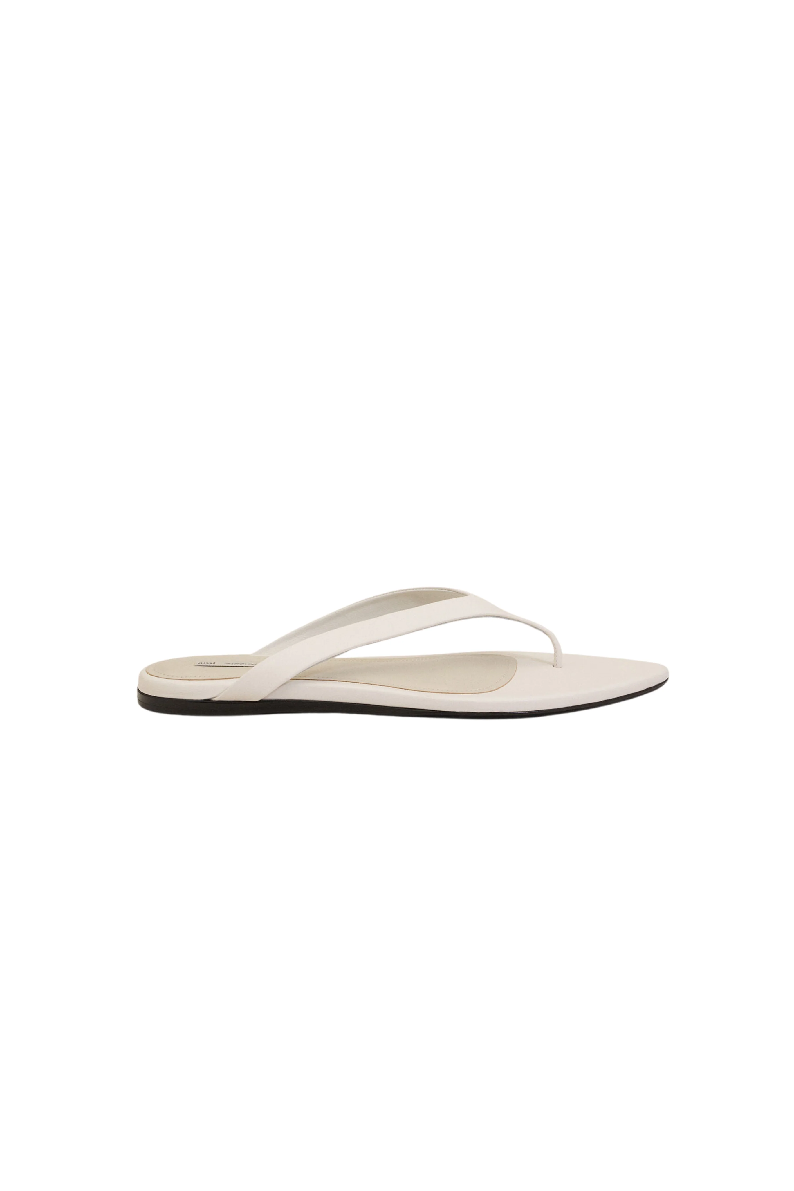 Pointed Toe Flip Flops - Cream - Image 2