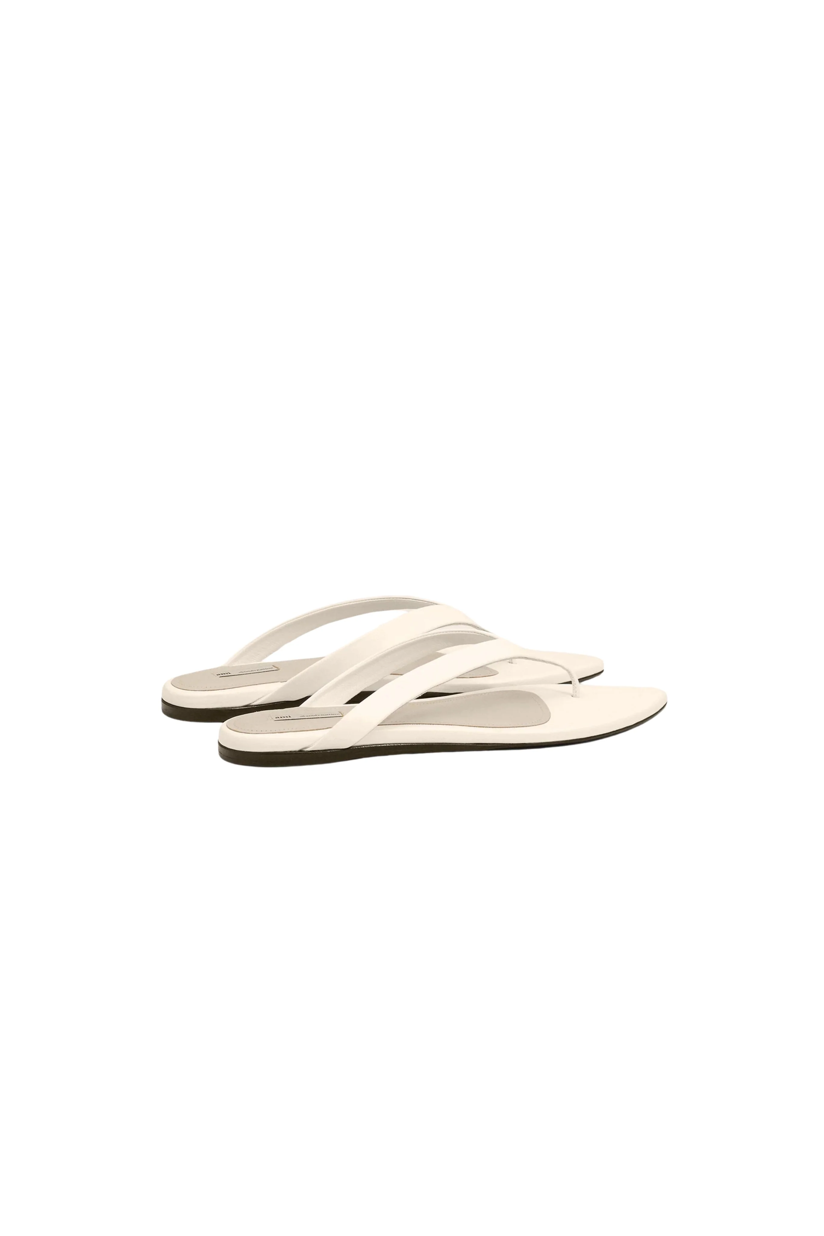 Pointed Toe Flip Flops - Cream - Image 3