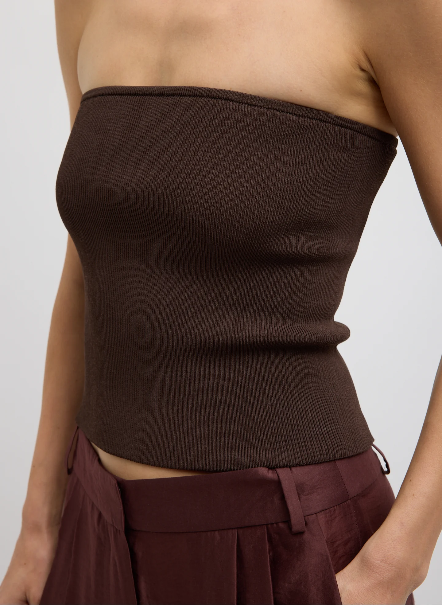Ribbed Sweater Tube Top - Image 2