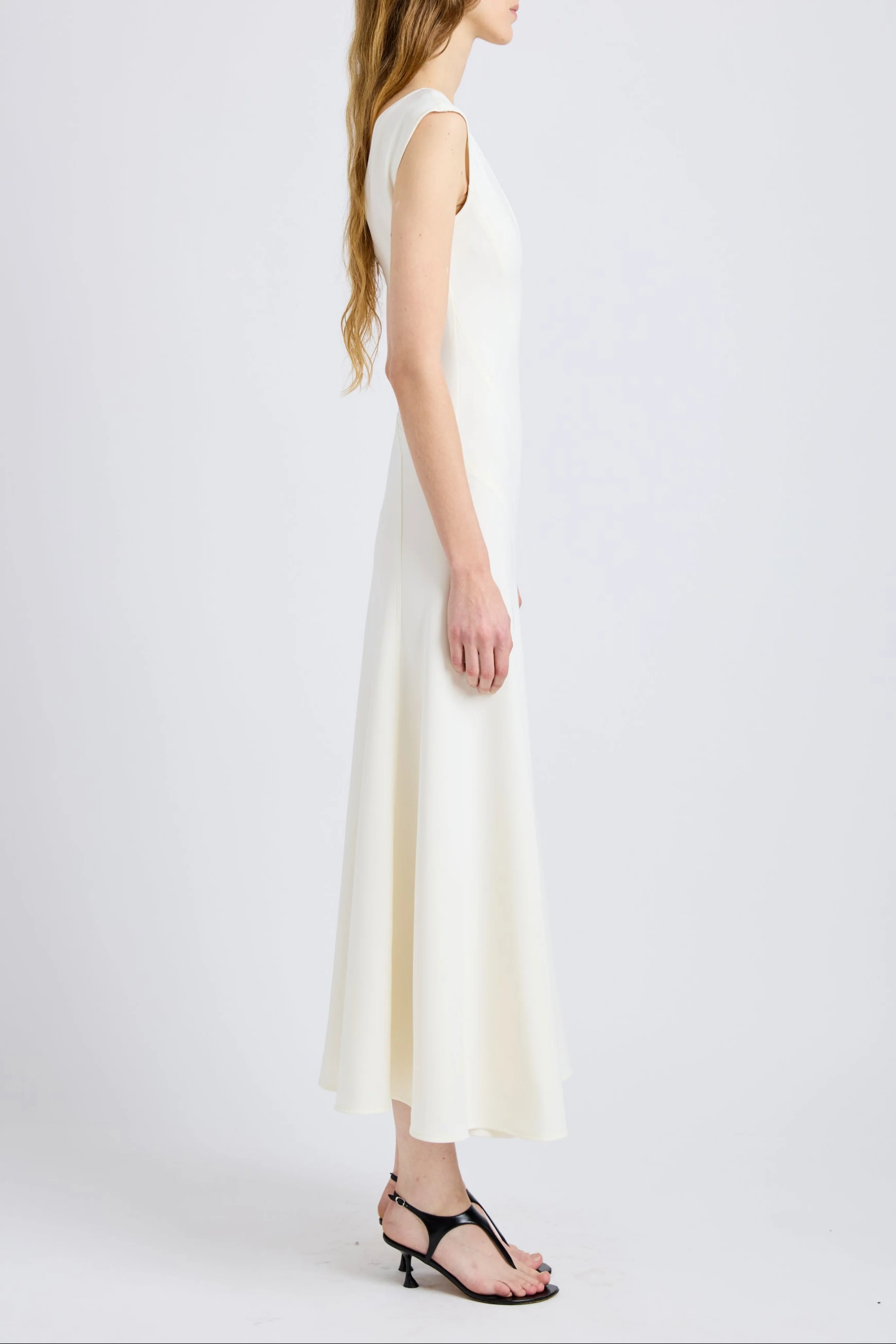 Romana Dress in Matte Double Crepe - Image 3