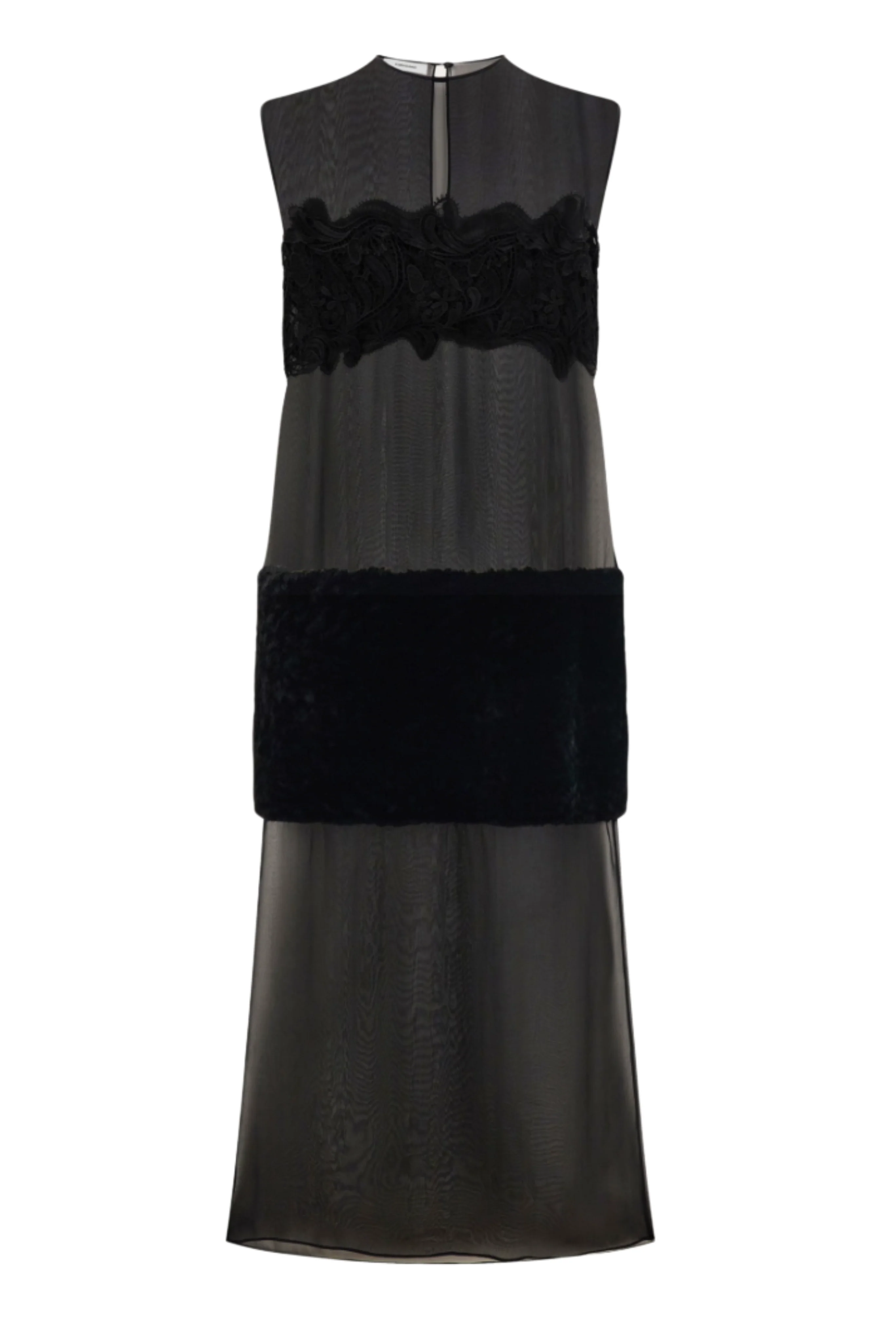 Sleeveless Organic Silk Chiffon Dress