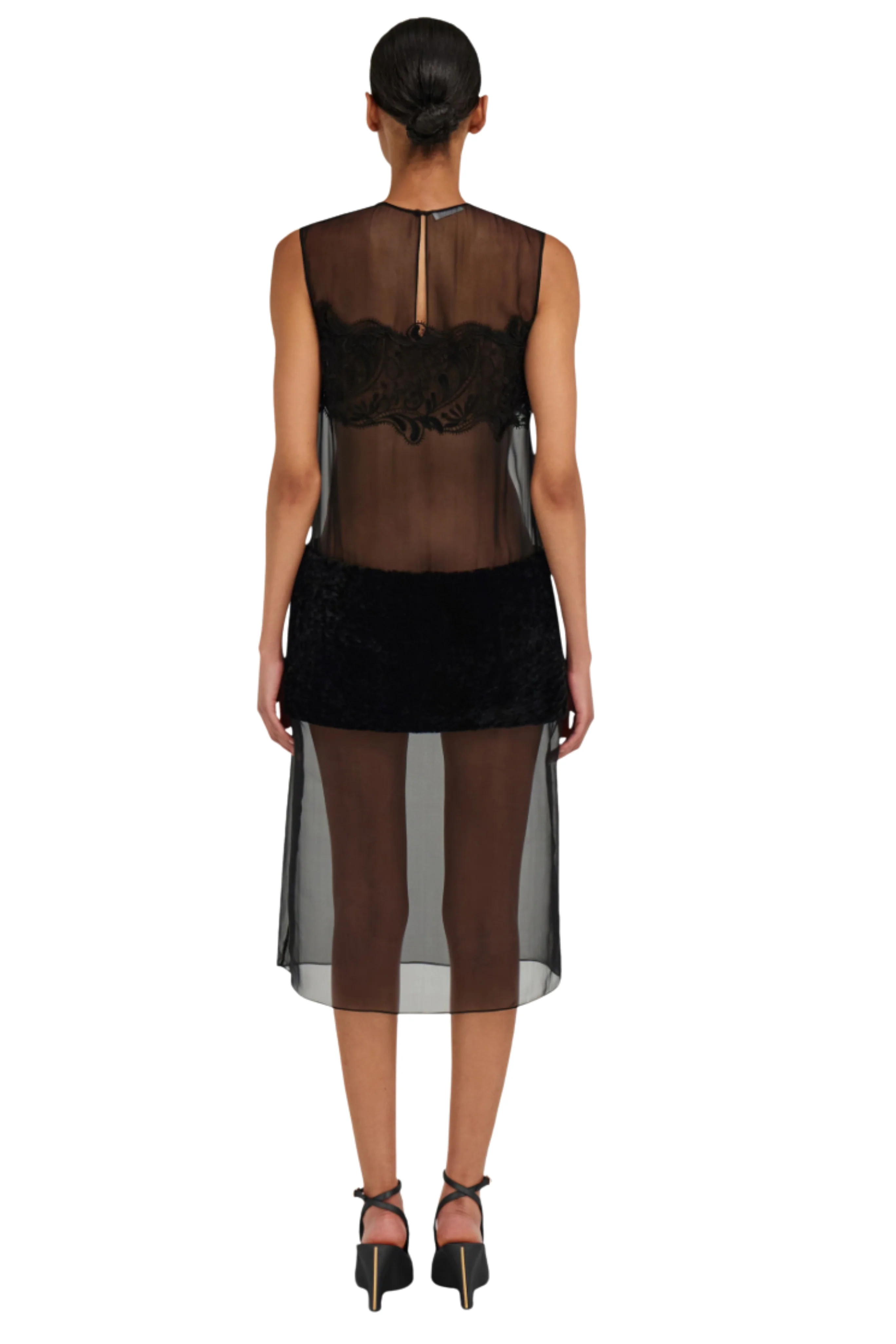 Sleeveless Organic Silk Chiffon Dress - Image 3