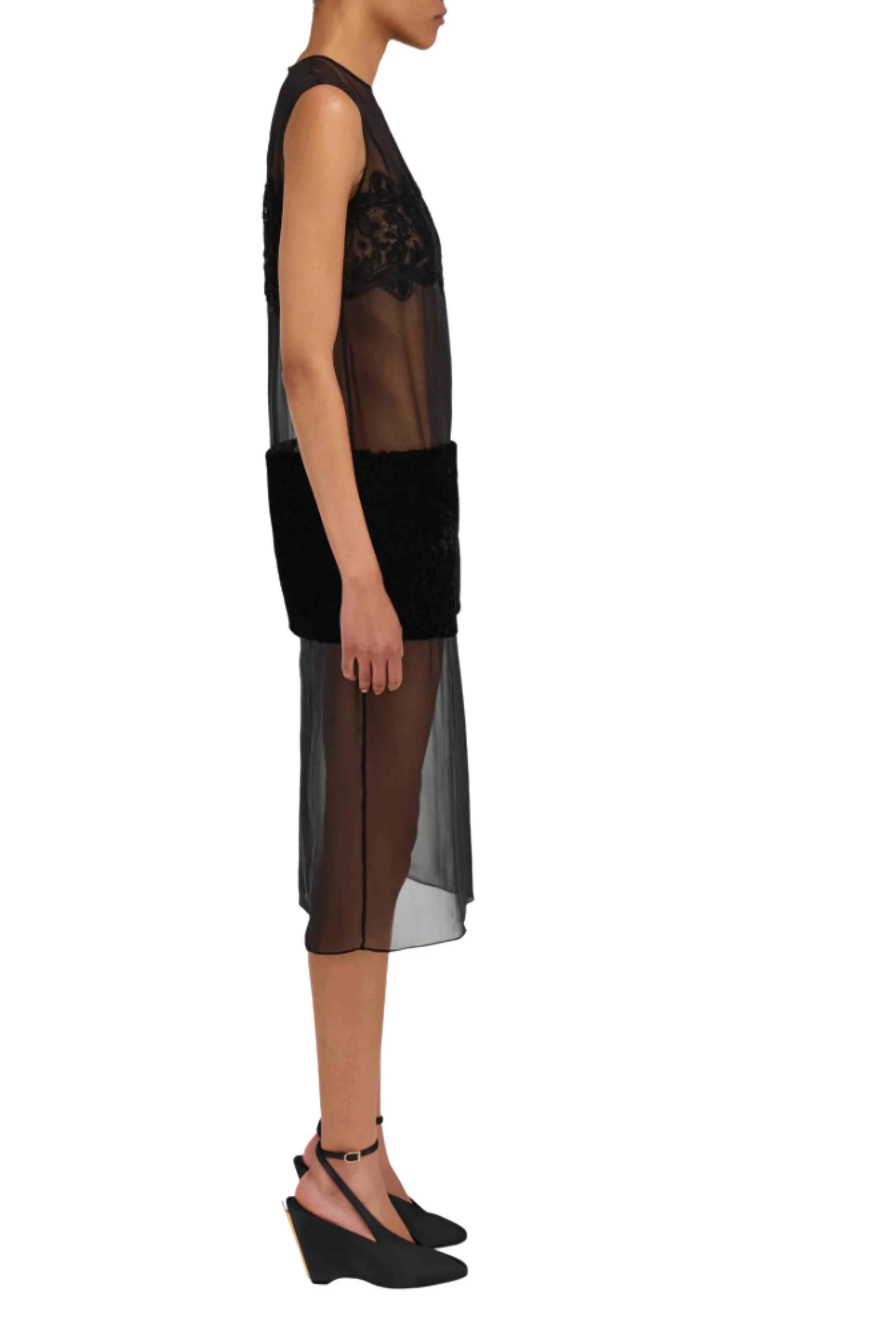 Sleeveless Organic Silk Chiffon Dress - Image 4