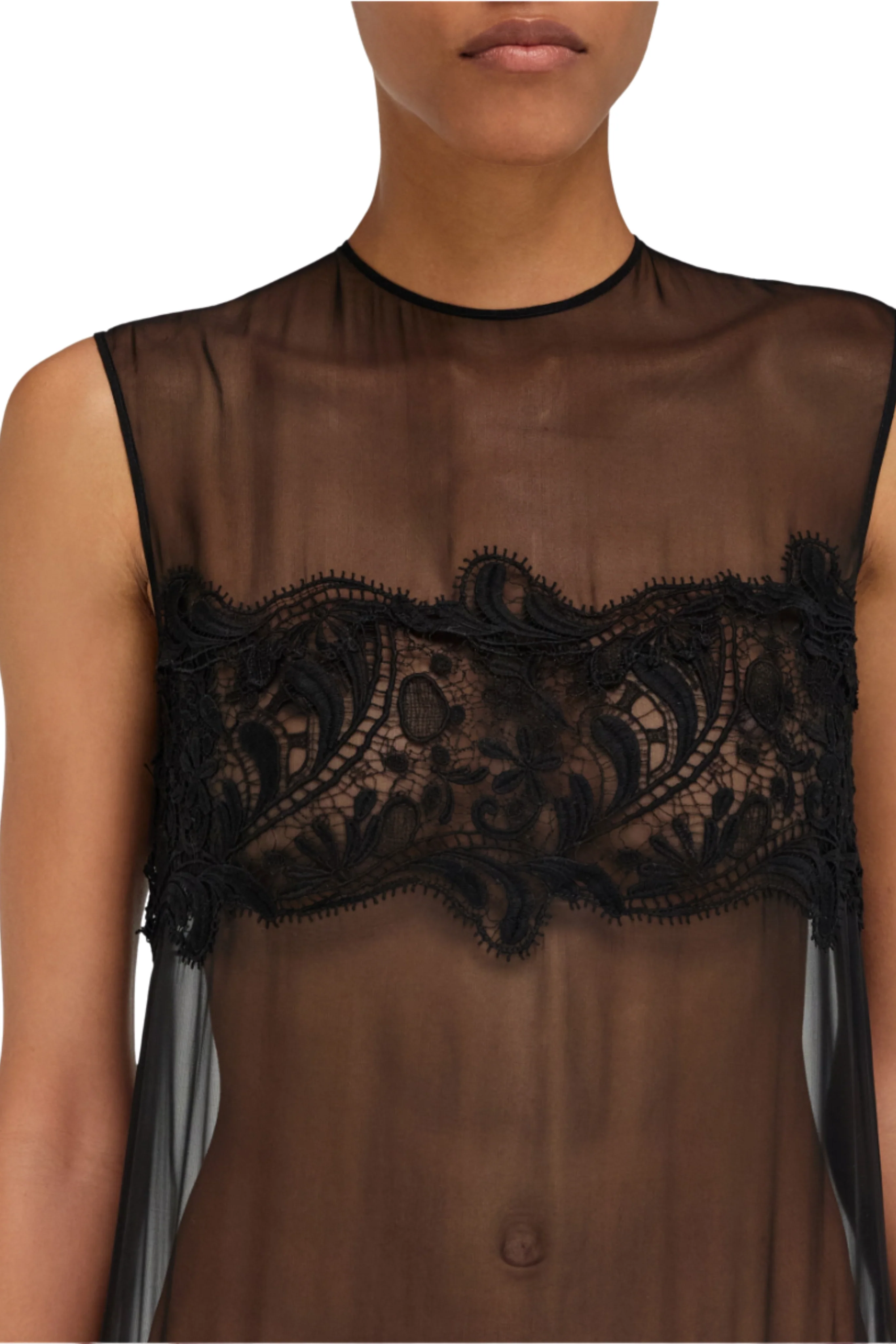 Sleeveless Organic Silk Chiffon Dress - Image 5