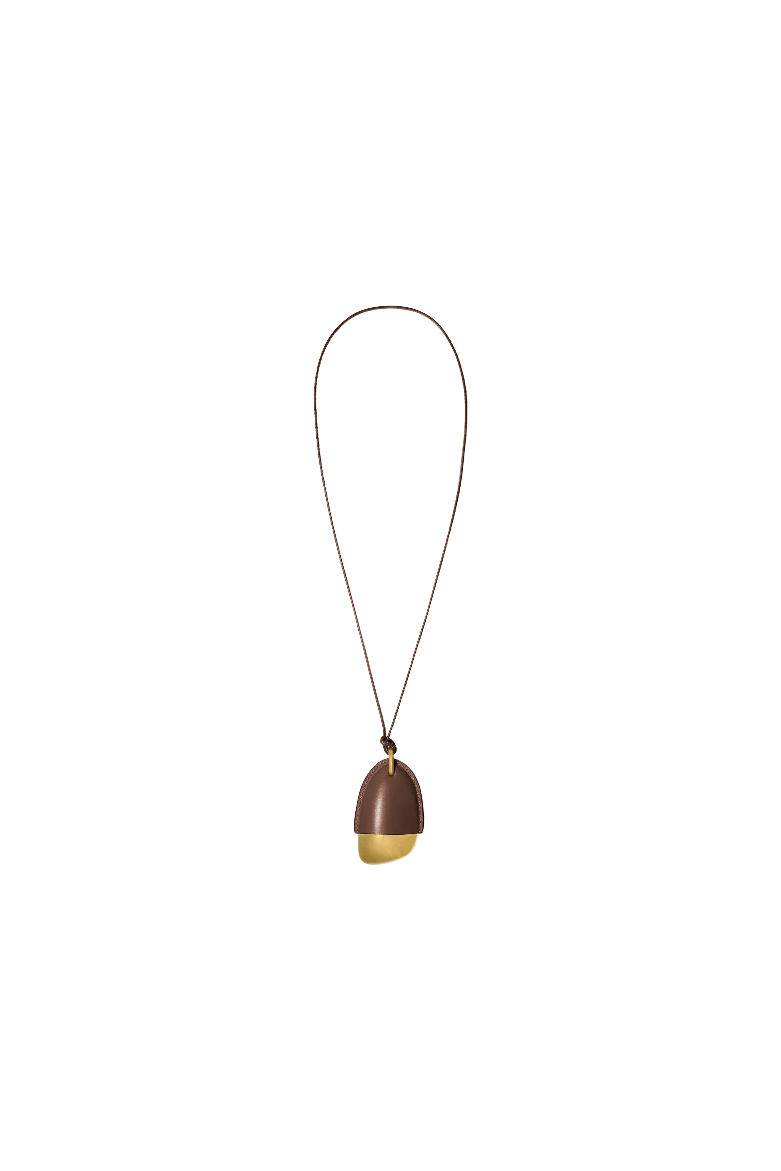 Stone Pendant Necklace With Leather Cover