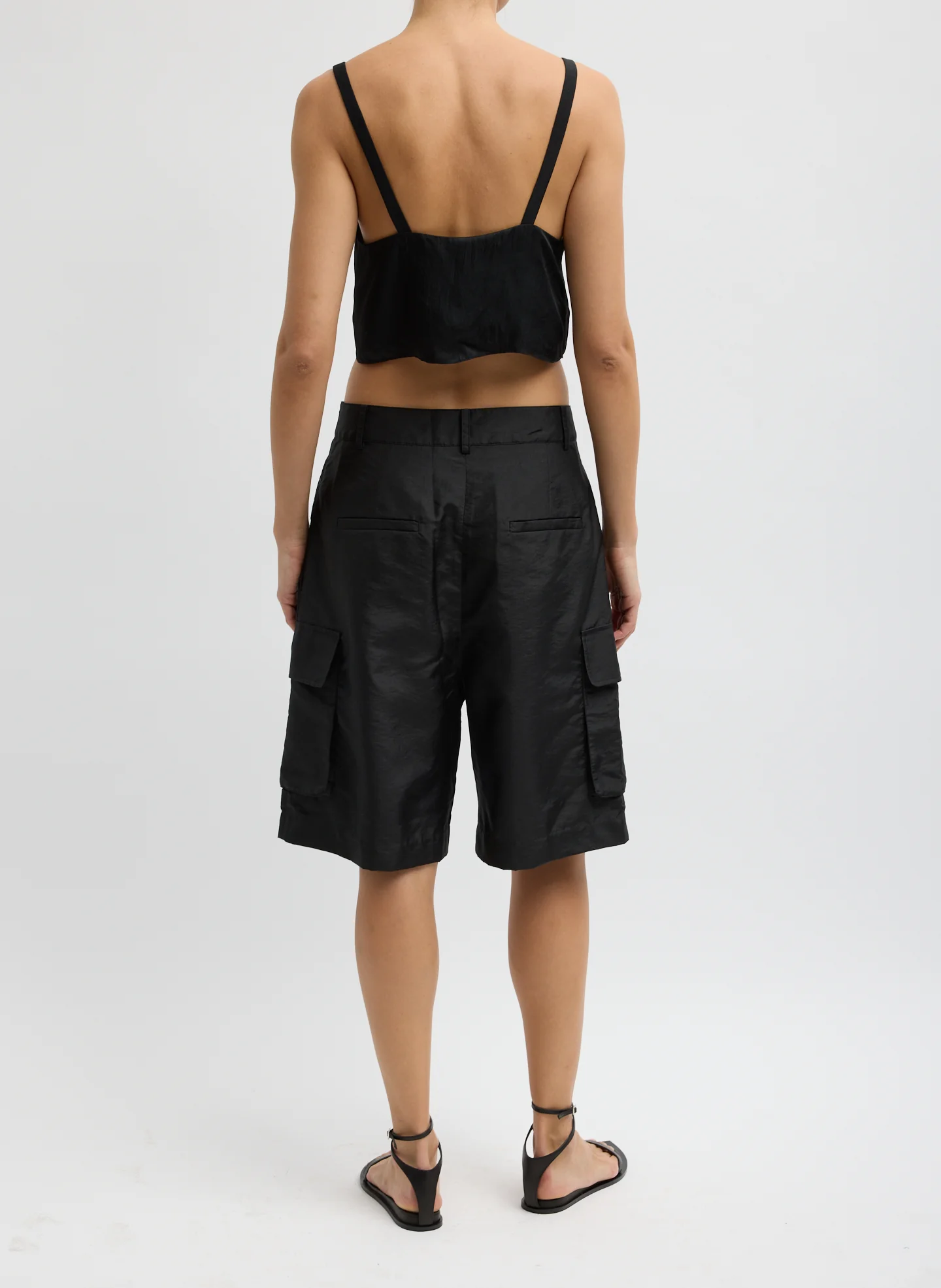 Summer Acetate Crinkle Cropped Tank - Image 5
