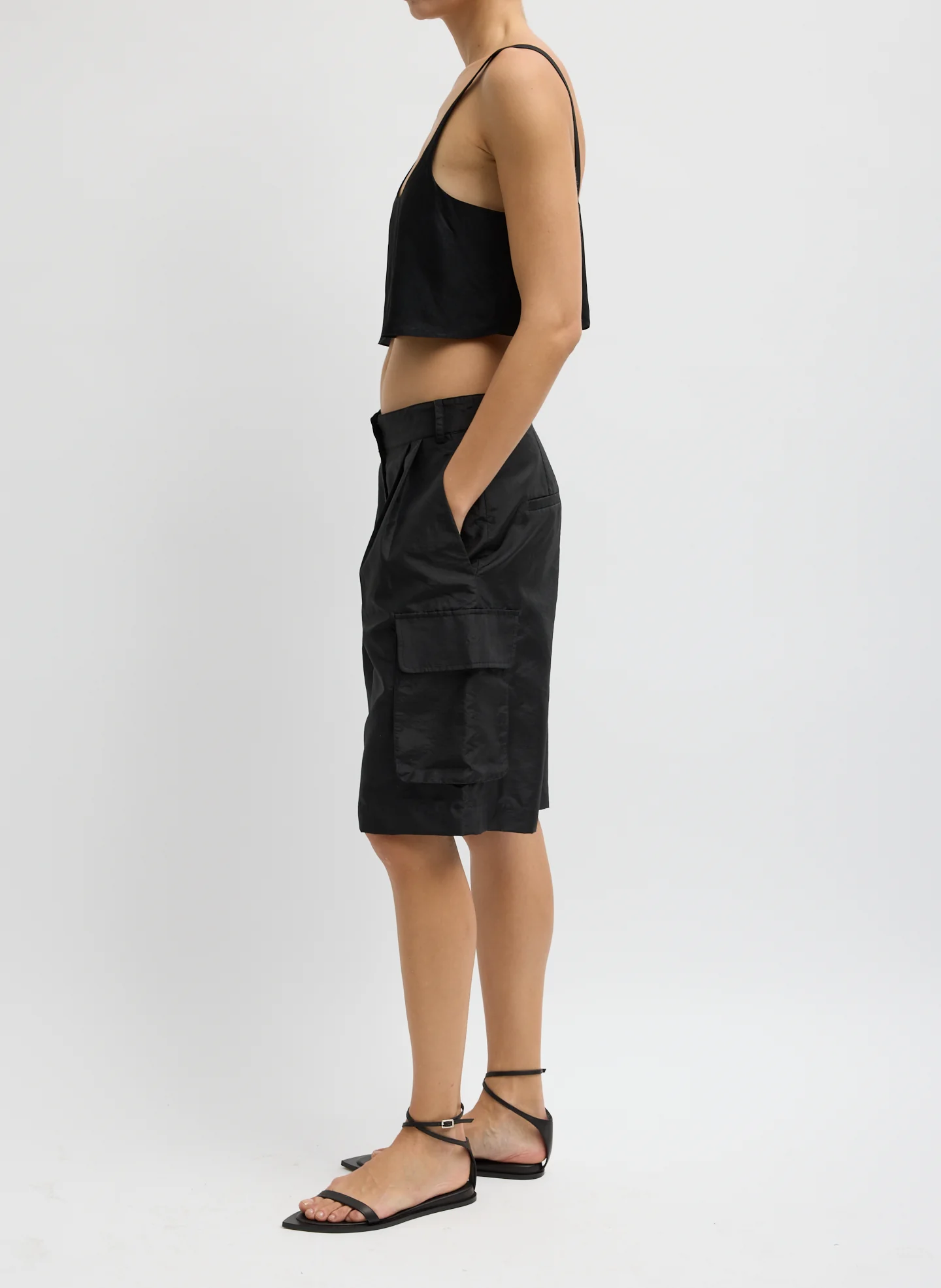 Summer Acetate Crinkle Cropped Tank - Image 6