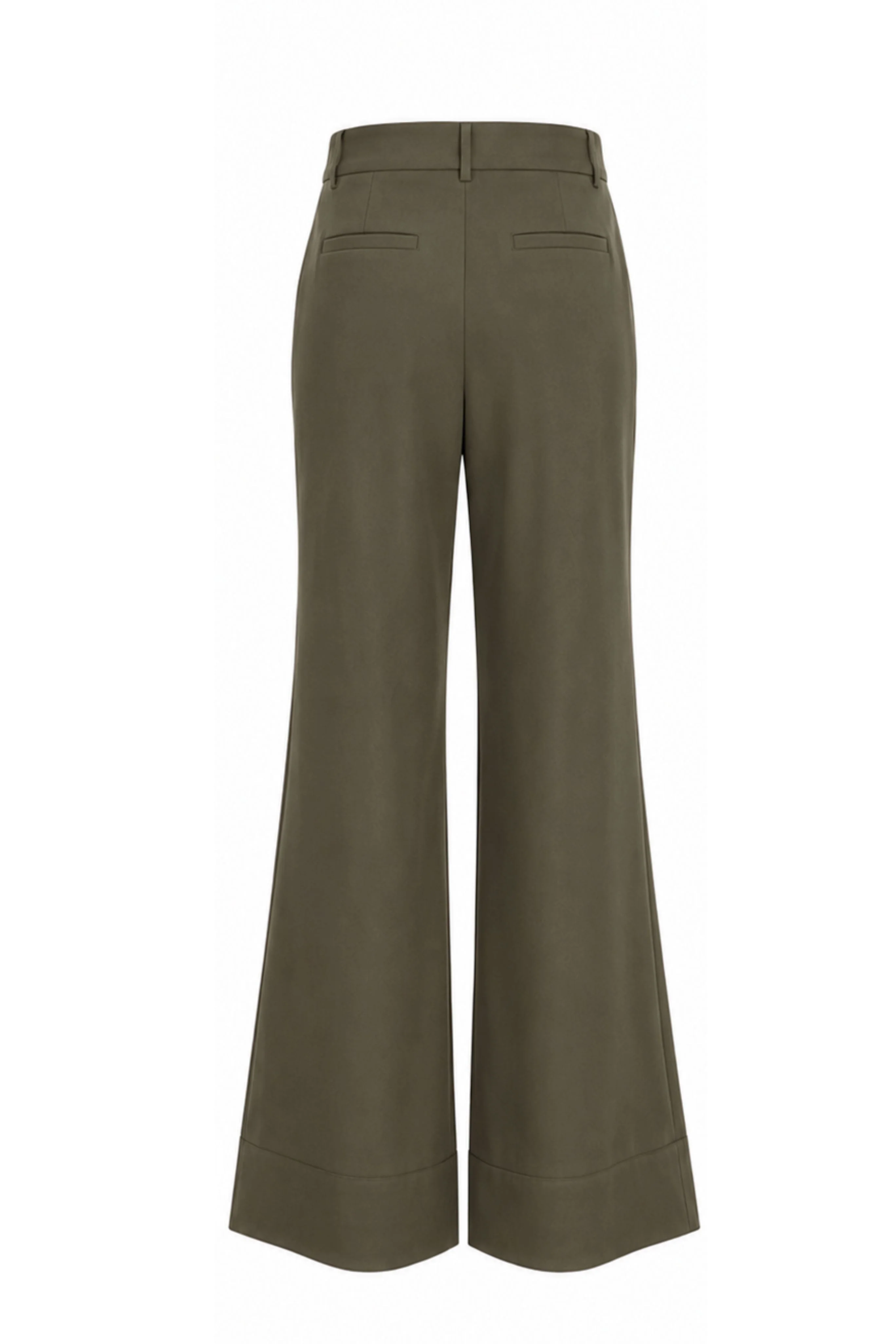 Summer Wool Flare Trouser in Putty - Image 2
