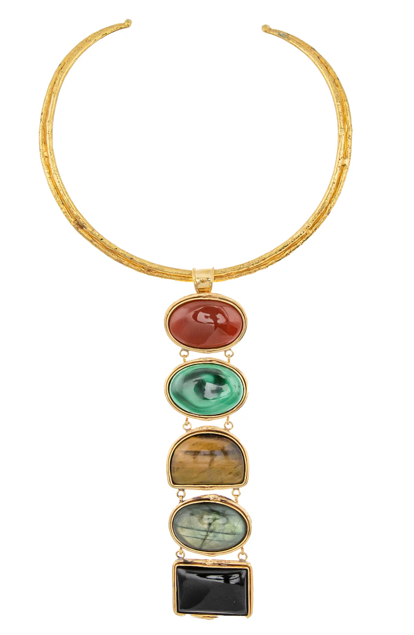 Multi Stone Choker Necklace