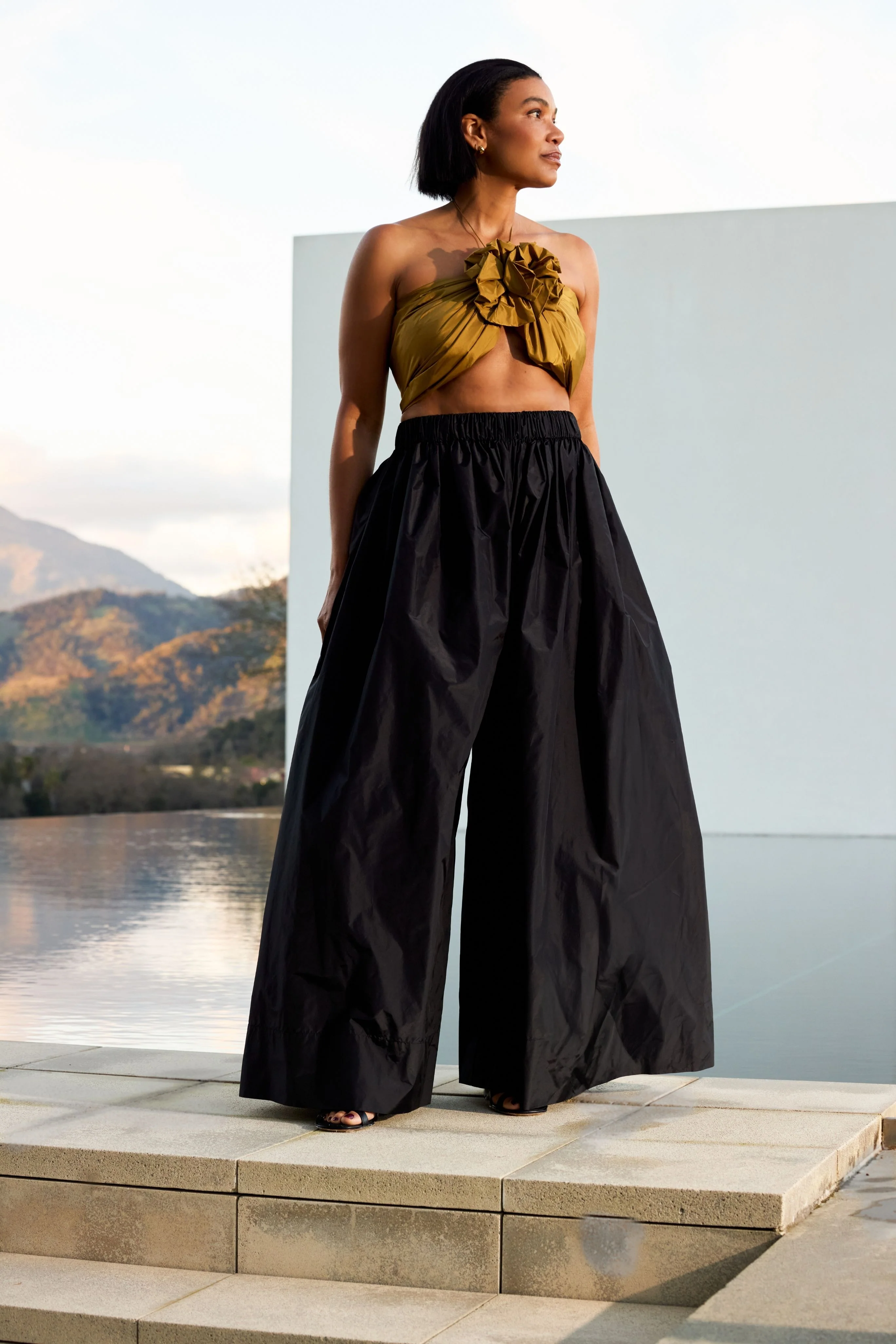 Taffetas Palazzo Trousers - Image 6