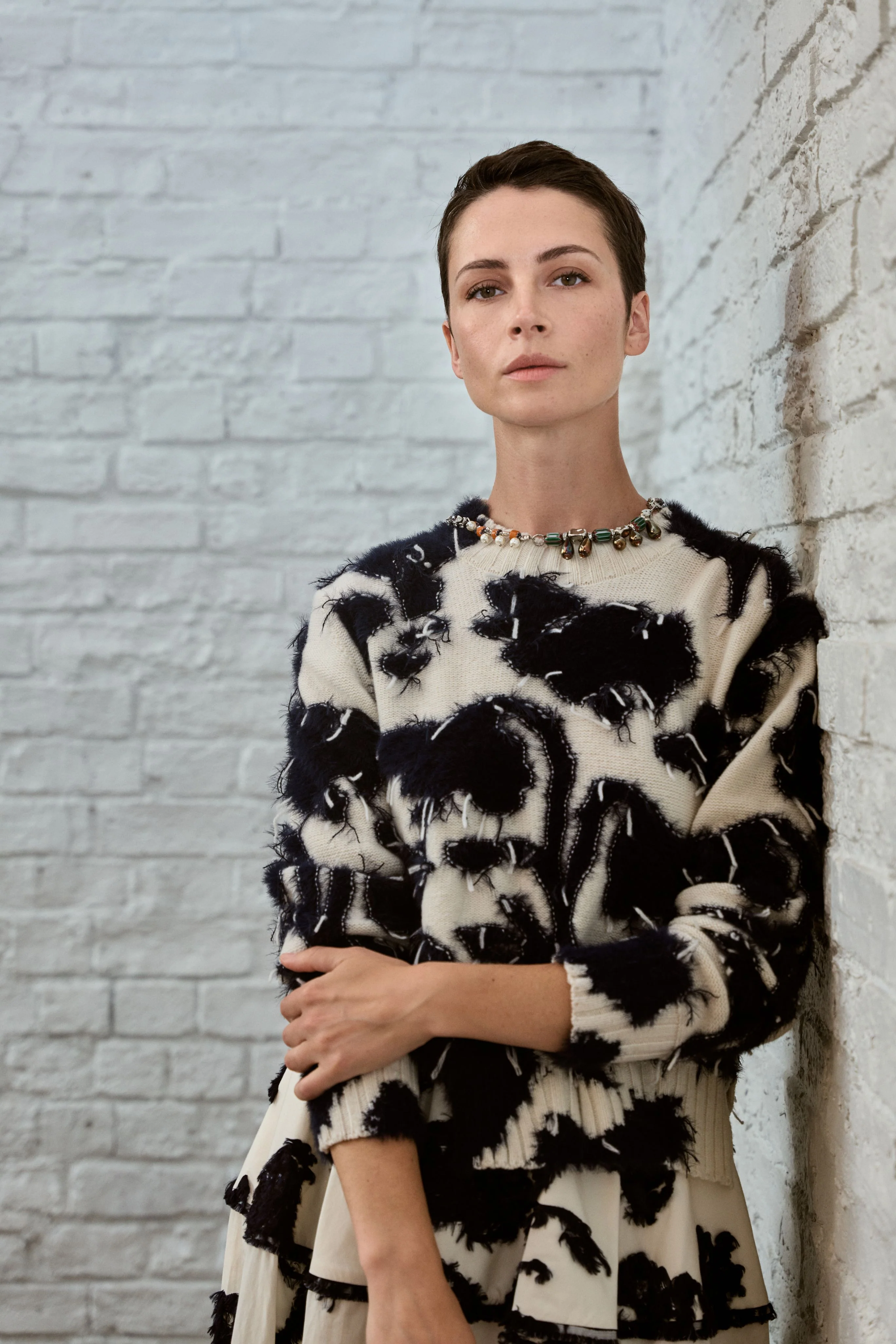 Textured Floral Knit Jumper - Image 2